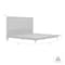 Armen Living Marquis King Size Platform Bed Frame in Oak Wood with Faux Leather Headboard and Black Metal Legs LCMUBDGRKG - alternate 3